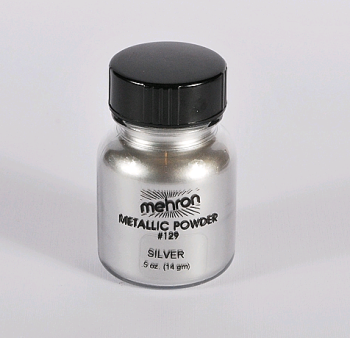 MEHRON pigment pudr na tělo - metalická STŘÍBRNÁ šedá powder 15g