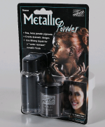 MEHRON pigment pudr na tělo - metalická BRONZOVÁ hnědá powder 5g + mixing liquid 30 ml