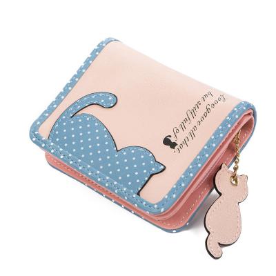 Malá peněženka s kočkami - růžová