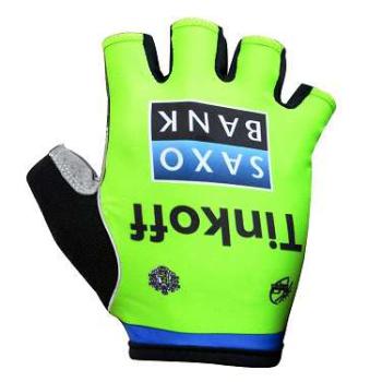 Cyklistické rukavice Tinkoff Saxo - zelené