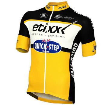 Cyklistický dres Etixx Quick Step - žlutá edice 2015