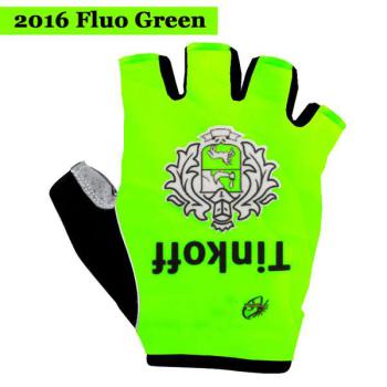 Cyklistické rukavice Tinkoff 2016 - fosforově zelené