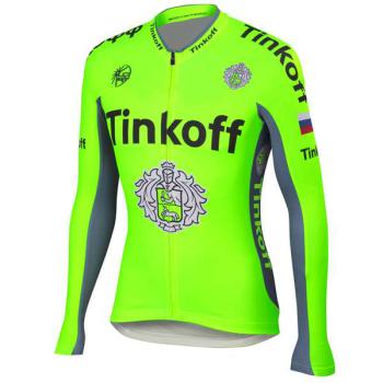 Dlouhý dres Tinkoff 2016 fosforově zelený